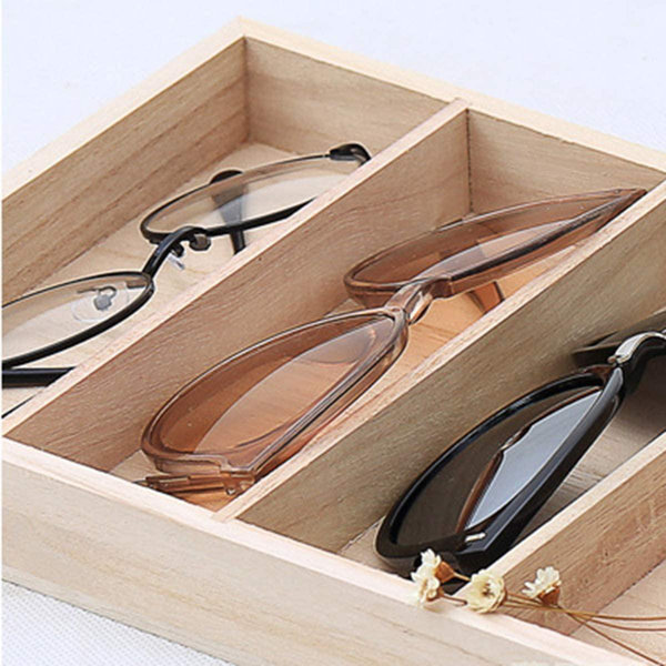 Rebrilliant Sunglasses Storage Case 6Slot Wooden Eyeglasses Display Tray Wayfair Canada